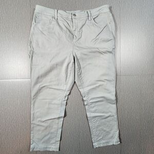 NYDJ Audrey Ankle Jeans Slim Straight Gray High Waisted Lift Tuck Women’s 20W